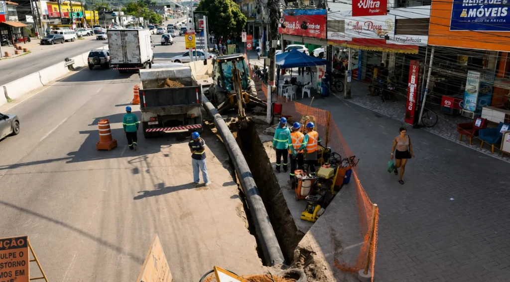 Nova adutora entra na fase final e deve reforçar abastecimento de água em Maricá
