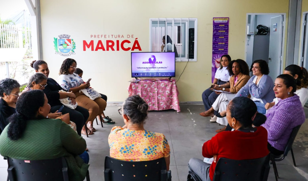 Agosto Lilás em Maricá: CRAS Santa Paula recebe ação de combate à violência contra a mulher