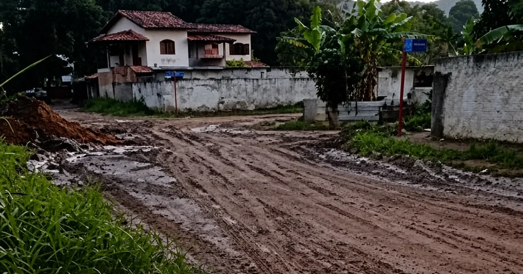 Lama e problemas de acesso geram reclamações de moradores em Inoã